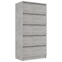 vidaXL Credenza con Cassetti Grigio Cemento 60x35x121 cm in Truciolato