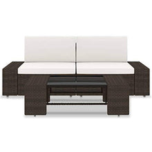 vidaXL Set Divani da Giardino 3 pz in Polyrattan Marrone - Arredi Casa