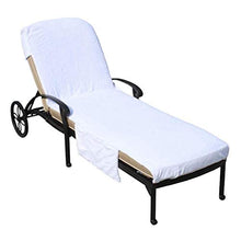 POHOVE - Copriasciugamani per sedia da spiaggia, con tasche laterali, telo da spiaggia, in microfibra, per chaise longue e spiaggia, ideale per prendere il sole