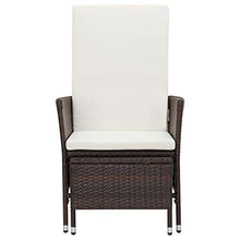 SKM Set Divani da Giardino 3 pz con Cuscini in Polyrattan Marrone (31.2kg)