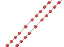 Ferrari & Arrighetti Rosario in plastica Rosso 6 mm (Confezione da 50 Pezzi)
