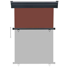 vidaXL - Tenda da sole laterale per balcone, 120 x 250 cm, colore: Marrone