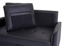 Mendler Divano a 2 posti Relax TV con vano Contenitore HWC-H23 Ecopelle Nero - Arredi Casa