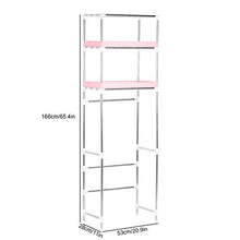 Cikonielf - Mobile da bagno per WC in acciaio inox, con 2 ripiani, 53 x 28 x 166 cm