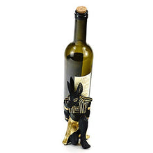LANGTAO Antico Egiziano Anubis Dio Wine Rack, Wine Holder, Figurine Resin Craft Wine Seat, Ornamento per La Casa, Regalo Modello in Miniatura per Sala da Pranzo, Camera da Letto E Cucina