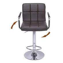 ZHTX Girevole Kitchen Bar Sgabello Sedia con braccioli e Cuscino contatore Altezza Sgabello Girevole Regolabile Bar Stool (Color : Black)