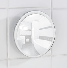 WENKO Specchio cosmetico Pistoia cromato - ingranditore 5x, superficie specchiante ø 12.5 cm, Plastica, 14.5 x 3.5 cm, Cromo