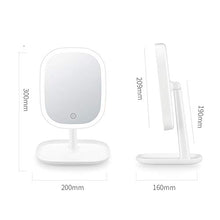 Specchio per Trucco a LED, Specchio per Trucco a LED, Specchio ad Alta Definizione da 8,4 Pollici, dimmer Continuo, Ricarica USB, Rotazione Specchio a 180 °, Specchio per Il Trucco del Desktop