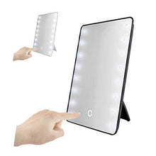 LCSD Specchi Compatti Nero Vanity Specchio Trucco Specchio Illuminato 16 LED Specchio Trucco Con Lampada Portatile Touch Screen Cosmetico Specchio Bellezza Desktop Vanity Stand Specchi