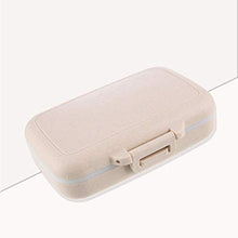BGSFF Portapillole Organizer 6 Scomparti Coperchio Indipendente Grande capacità Organizer per medicinali Albicocca