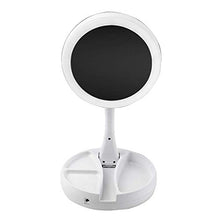 Specchio per Il Trucco, Specchio per Il Trucco Illuminato A LED Specchio per Il Trucco con Ingrandimento 10X Doppio Alimentatore Accessori per Il Trucco Portatile Specchio per Il Trucco con Luci