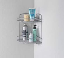 Metaltex serie Onda - Mensola angolare 2 ripiani per bagno - (460202)