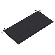 vidaXL Panca da Giardino con Cuscino Antracite 112 cm in Legno di Teak