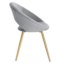 WOLTU BH230hgr-4 Sedie da Sala da Pranzo Poltrone in Velluto per Soggiorno con Schienale Braccioli 4 Pezzi, Grigio Chiaro