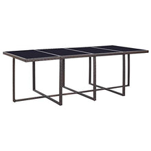 Set da Pranzo da Giardino 13 pz con Cuscini Polyrattan Marrone