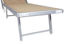 VERDELOOK Rimini, Lettino da Mare con Parasole, 186x61x38 cm, sabbia