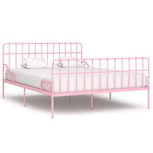SKM Giroletto con Doghe Rosa in Metallo 200x200 cm