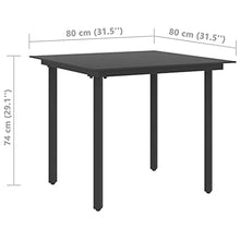 vidaXL Set da Pranzo da Giardino 3 pz in Rattan PVC Nero