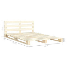 FAMIROSA Giroletto in Pallet di Legno Massello di Pino 180x200 cm