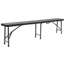 vidaXL Panchine da Giardino Pieghevoli 2 pz 180 cm in HDPE Nere