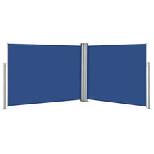 Tenda da sole laterale estensibile blu 140 x 1000 cm