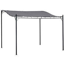 Outsunny Gazebo Pergola 3x3m da Esterno, Giardino o Terrazzo con Tenda Impermeabile Grigia