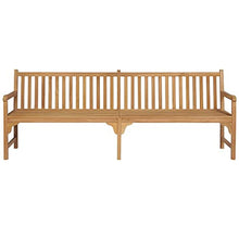 vidaXL Panca da Giardino con Cuscino Blu Reale 240 cm Massello di Teak