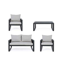 Bizzotto Set4 Salotto Captiva Nero con Cuscini Lh33 cod. 0662596