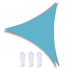 KAISUN Tenda a Vela Triangolare,Tenda a Vela Parasole da Esterno Protezione Solare Anti Raggi UV con Corda Libera per Giardino Balcone Terrazza (4x4x4m,Cielo Blu)