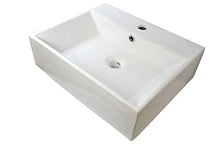 1 lavabo in ceramica rettangolare grande lavabo bagno 51 cm L x 42,5 cm B