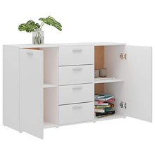 vidaXL Credenza Bianca 120x35,5x75 cm in Legno Multistrato