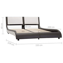 SKM Giroletto Grigio e Bianco in Similpelle 140x200 cm
