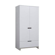 Armadio 2 ante Pinio Mini - Bianco e grigio