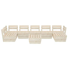 FAMIROSA Set Divani da Giardino su Pallet 8 pz in Legno Abete Impregnato-3727
