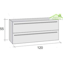 Insieme Mobile & lavabo Riho Bellizzi Set 26 in legno stratificato 120 x 45 x H 60 cm