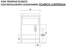 MONTEGRAPPA Mobile Lavatoio 60x60x85cm 2 Ante ASSE in Legno Edilla Bianco