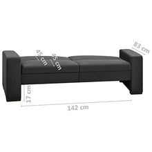 Irfora Divano Letto e 2 Cuscini, Divano 2 Posti Economico, Divano Letto Economico, in Similpelle