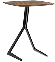 Marchio Amazon - Rivet, tavolinetto in stile industriale, in legno e metallo, larghezza 44 cm; colore noce