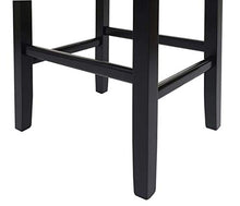 Mendler Sgabello HWC-C33 Lounge Legno Tessuto - Grigio con Scritte Piedi Scuri