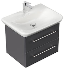 emotion Lavabo con mobiletto, Legno, Antracite Lucido, 65, 2 unità