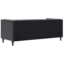 vidaXL Divano Chesterfield a 3 Posti Similpelle Nero Moderno Arredo Casa Sofa