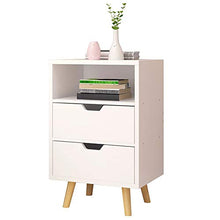 DGHJK Mobili per la casa, scaffale MDF Retro 2 cassetti Comodino Comodino, armadietti Multifunzione , Comodino , Bianco , 40 * 30 * 49 cm