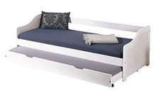Dmora Divano Singolo con Letto Estraibile, Colore Bianco, cm 97 x 199 x 66 - Arredi Casa