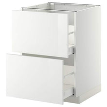 METOD/MAXIMERA base cb 2 frontali/2 cassetti alti 60x61.8x88 cm bianco/Ringhult bianco