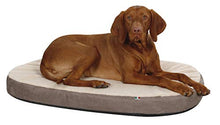 Kerbl 80332 Memory Foam - Materasso ovale, 72 x 52 x 8 cm, grigio/beige