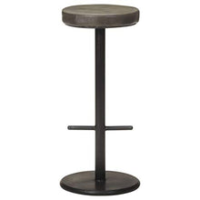 vidaXL Sgabelli da Bar 2 pz Grigio Anticato in Vera Pelle