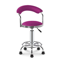 SAP - Sgabello da bar, alla moda, creativo, per la casa, con schienale alto, girevole, resistente (colore: Viola-b)