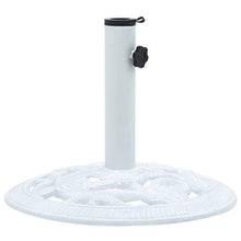 Tidyard- Base Supporto Ombrellone Parasole in Ghisa Bianca 9 kg 40 cm,Supporto per Ombrellone Parasole,Base Ombrellone da Sole Metallo 40 cm