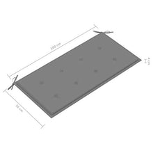 vidaXL Panca da Giardino con Cuscino Grigio 112 cm in Legno di Teak