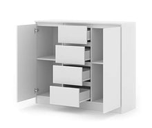 BIM Furniture Cassettiera Maya 2D4S con 4 cassetti, 120 cm